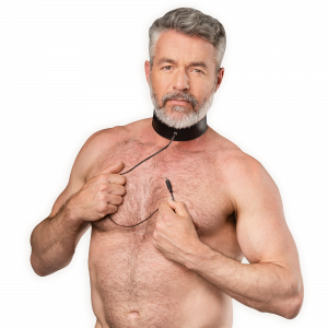 8229 Electro Sex Leather Bipolar Shock Collar