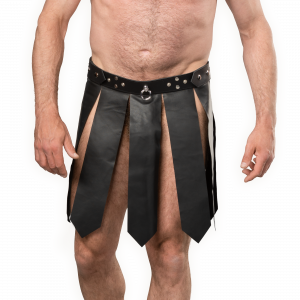 8264 Mens Leather Gladiator Style Skirt